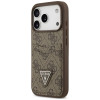 Custodia triangolare a doppia scheda 4G Guess per Apple iPhone 18 Pro / 17 Pro, marrone