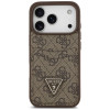 Custodia triangolare a doppia scheda 4G Guess per Apple iPhone 18 Pro / 17 Pro, marrone