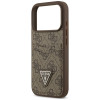 Custodia triangolare a doppia scheda 4G Guess per Apple iPhone 18 Pro / 17 Pro, marrone