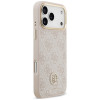 Custodia MagSafe Guess 4G Strass Logo per Apple iPhone 18 Pro Max / 17 Pro Max, rosa
