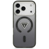 Custodia MagSafe Guess IML Gradient Triangle Logo per Apple iPhone 18 Pro Max / 17 Pro Max, nera