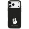 Custodia Karl Lagerfeld Silicone Choupette Metal Pin per Apple iPhone 18 Pro Max / 17 Pro Max, nera