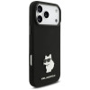 Custodia Karl Lagerfeld Silicone Choupette Metal Pin per Apple iPhone 18 Pro Max / 17 Pro Max, nera