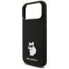 Custodia Karl Lagerfeld Silicone Choupette Metal Pin per Apple iPhone 18 Pro Max / 17 Pro Max, nera