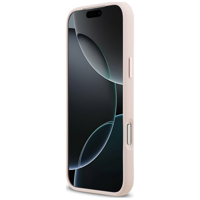 Custodia Karl Lagerfeld Silicone Choupette Metal Pin per Apple iPhone 18 Pro Max / 17 Pro Max, rosa