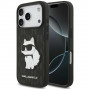 Custodia Karl Lagerfeld Saffiano Mono Patch Choupette per Apple iPhone 18 Pro / 17 Pro, nera
