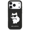 Custodia Karl Lagerfeld Saffiano Mono Patch Choupette per Apple iPhone 18 Pro / 17 Pro, nera