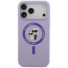 Custodia MagSafe in silicone Karl Lagerfeld Karl&Choupette Ring per Apple iPhone 18 Pro Max / iPhone 17 Pro Max, viola