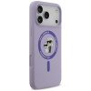 Custodia MagSafe in silicone Karl Lagerfeld Karl&Choupette Ring per Apple iPhone 18 Pro Max / iPhone 17 Pro Max, viola