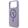 Custodia MagSafe in silicone Karl Lagerfeld Karl&Choupette Ring per Apple iPhone 18 Pro Max / iPhone 17 Pro Max, viola