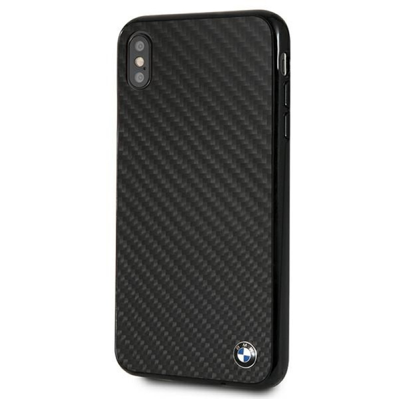 Custodia rigida BMW BMHCI65MBC Signature Carbon per Apple iPhone XS Max, nera
