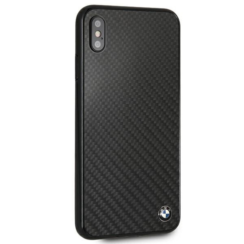 Custodia rigida BMW BMHCI65MBC Signature Carbon per Apple iPhone XS Max, nera