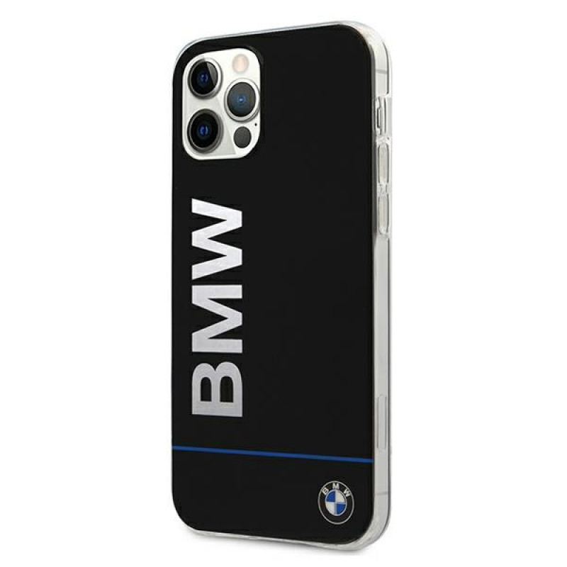 Custodia rigida BMW BMHCP12MPCUBBK Signature con logo stampato per Apple iPhone 12 / 12 Pro, nera