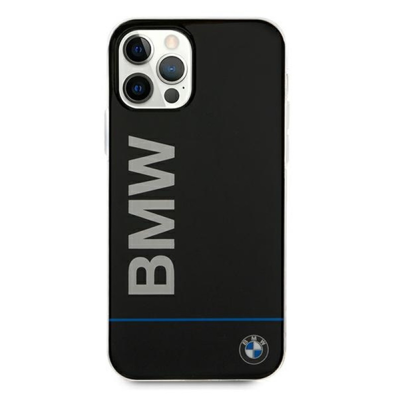 Custodia rigida BMW BMHCP12MPCUBBK Signature con logo stampato per Apple iPhone 12 / 12 Pro, nera