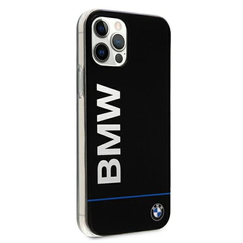 Custodia rigida BMW BMHCP12MPCUBBK Signature con logo stampato per Apple iPhone 12 / 12 Pro, nera