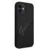 Custodia rigida Script Vintage Guess GUHCP12SLSVSBK per Apple iPhone 12 mini 5.4 inch, nero/nero