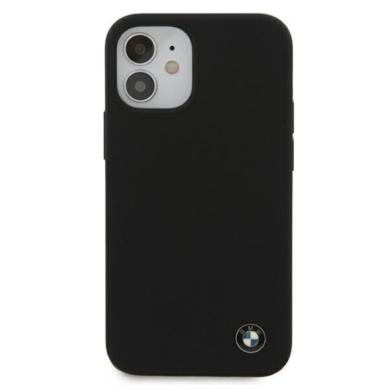 Custodia rigida Silicone Signature BMW BMHCP12SSILBK per Apple iPhone 12 mini, nera