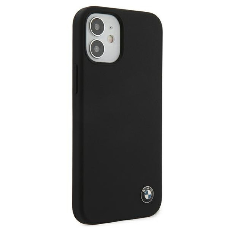 Custodia rigida Silicone Signature BMW BMHCP12SSILBK per Apple iPhone 12 mini, nera