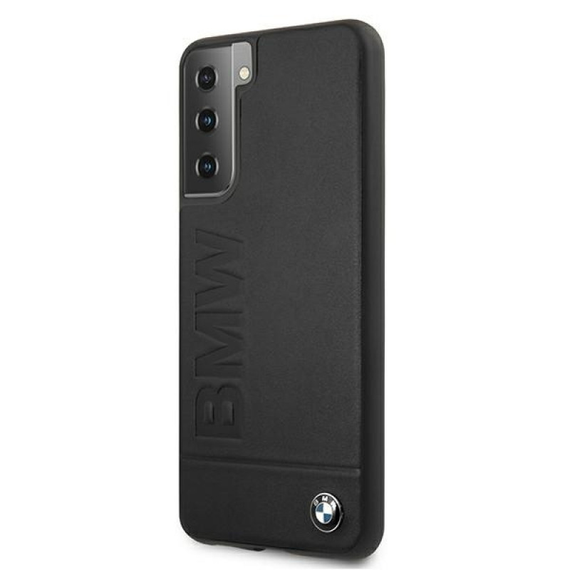Custodia rigida BMW BMHCS21MSLLBK Signature Logo Imprint per Samsung Galaxy S21+, nera
