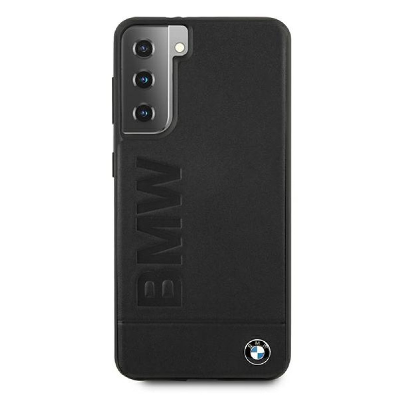Custodia rigida BMW BMHCS21MSLLBK Signature Logo Imprint per Samsung Galaxy S21+, nera