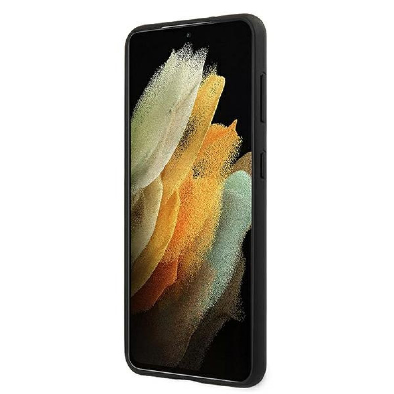 Custodia rigida BMW BMHCS21MSLLBK Signature Logo Imprint per Samsung Galaxy S21+, nera