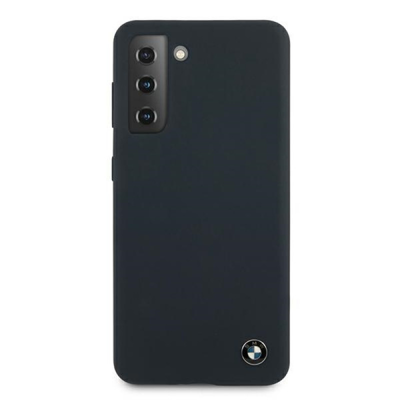 BMW BMHCS21MSILNA Silicone Signature Hardcase per Samsung Galaxy S21+, blu navy