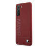 Custodia rigida BMW BMHCS21MSLBLRE Silicone Signature Logo per Samsung Galaxy S21+, rossa