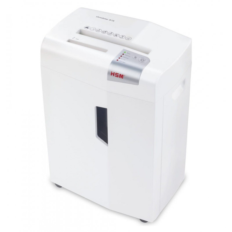 Distruggidocumenti HSM shredstar X15, 30 L, taglio a particelle 4x37 mm (P-4), bianco