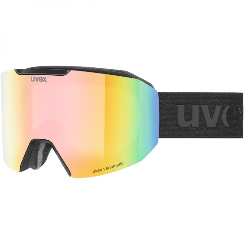 Maschera da sci UVEX Evidnt ATTRACT V con custodia, nero/arcobaleno