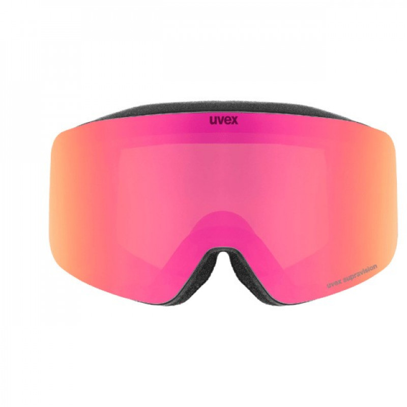UVEX pwdr FM Occhiali da sci per bambini, nero/rosa/verde/trasparente