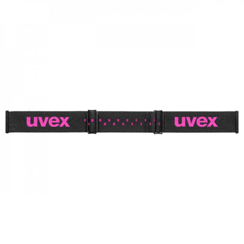 UVEX pwdr FM Occhiali da sci per bambini, nero/rosa/verde/trasparente