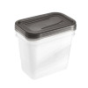 Set di contenitori per alimenti keeeper Fredo Fresh, 3 x 1,0 L, rettangolari, base trasparente, coperchio grigio
