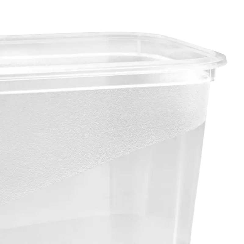 Set di contenitori per alimenti keeeper Fredo Fresh, 3 x 1,0 L, rettangolari, base trasparente, coperchio grigio