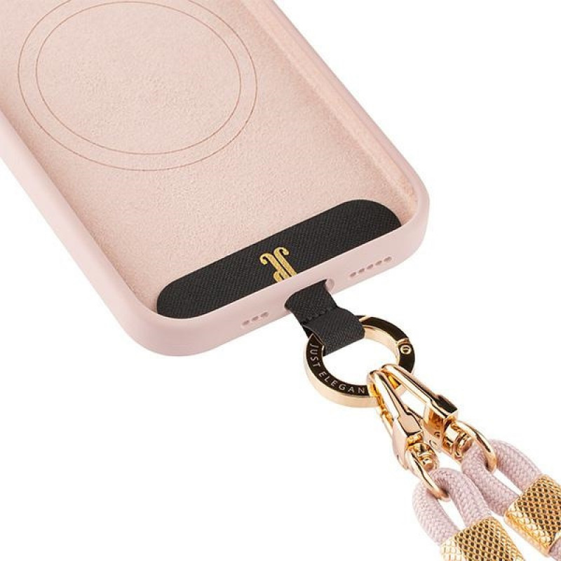 Custodia Just Elegance JEC151 per Apple iPhone 15 MagSafe, PopGrip, rosa
