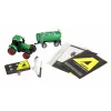 Trattore in metallo Amewi con rimorchio cisterna, 1:64, RTR, verde