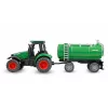 Trattore in metallo Amewi con rimorchio cisterna, 1:64, RTR, verde