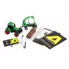 Trattore in metallo Amewi con rimorchio forestale, 1:64, RTR, verde
