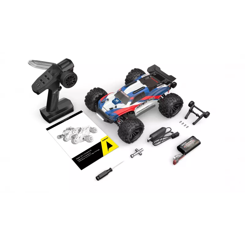 Amewi Hyper Go Truggy V2 brushless 4WD, 1:16, RTR, blu/rosso