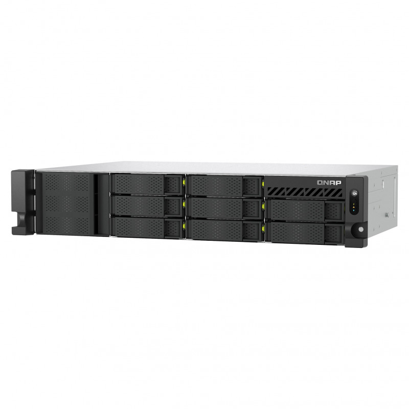 QNAP TS-h1073BXeU-RP-8G NAS rack 2U, Ryzen Embedded V1780B, 8 GB DDR4, alimentatore ridondante