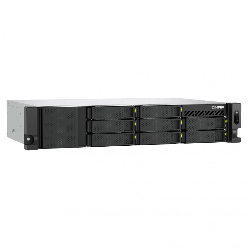 QNAP TS-h1073BXeU-RP-8G NAS rack 2U, Ryzen Embedded V1780B, 8 GB DDR4, alimentatore ridondante