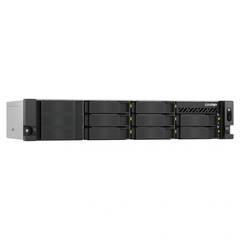 QNAP TS-h1073BXeU-RP-8G NAS rack 2U, Ryzen Embedded V1780B, 8 GB DDR4, alimentatore ridondante