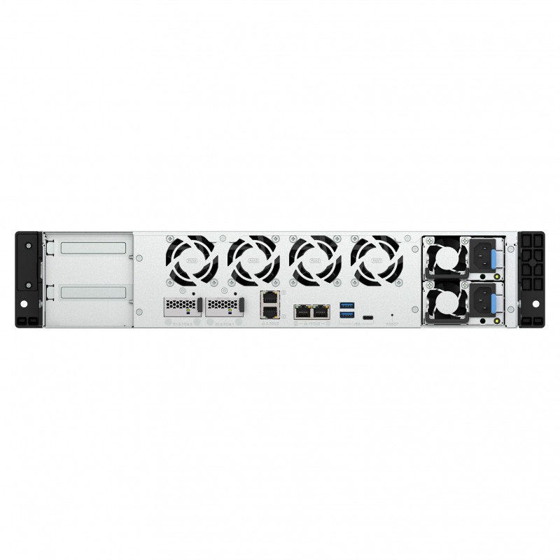 QNAP TS-h1073BXeU-RP-8G NAS rack 2U, Ryzen Embedded V1780B, 8 GB DDR4, alimentatore ridondante