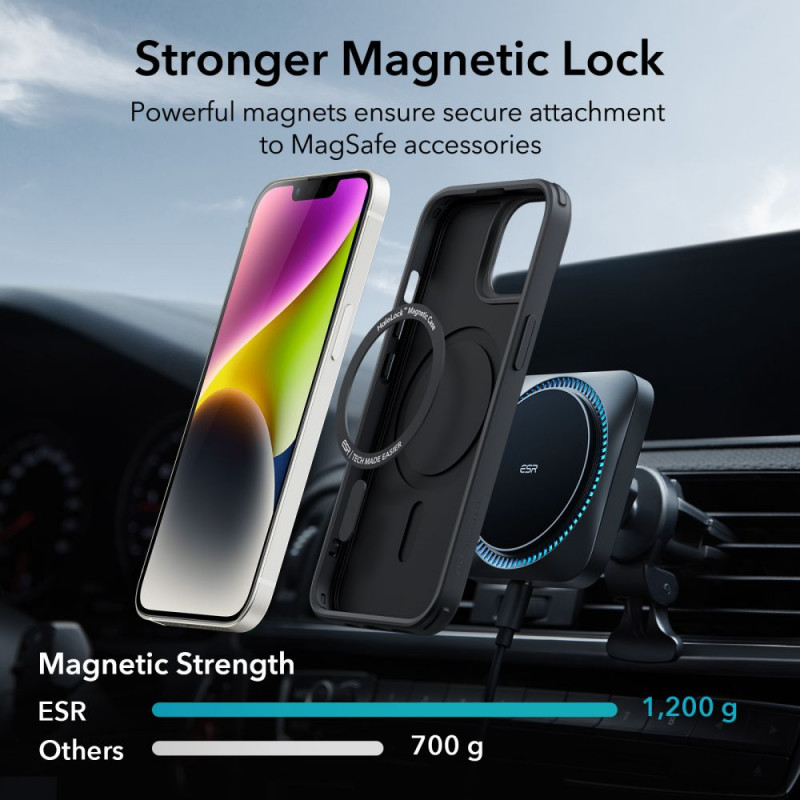 Custodia ESR Classic Hybrid HaloLock MagSafe per Apple iPhone 14 Plus / 15 Plus, ESR564, nera