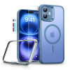 Custodia ESR Classic Pro Set HaloLock MagSafe con vetro temperato per Apple iPhone 16, blu opaco