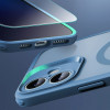 Custodia ESR Classic Pro Set HaloLock MagSafe con vetro temperato per Apple iPhone 16, blu opaco