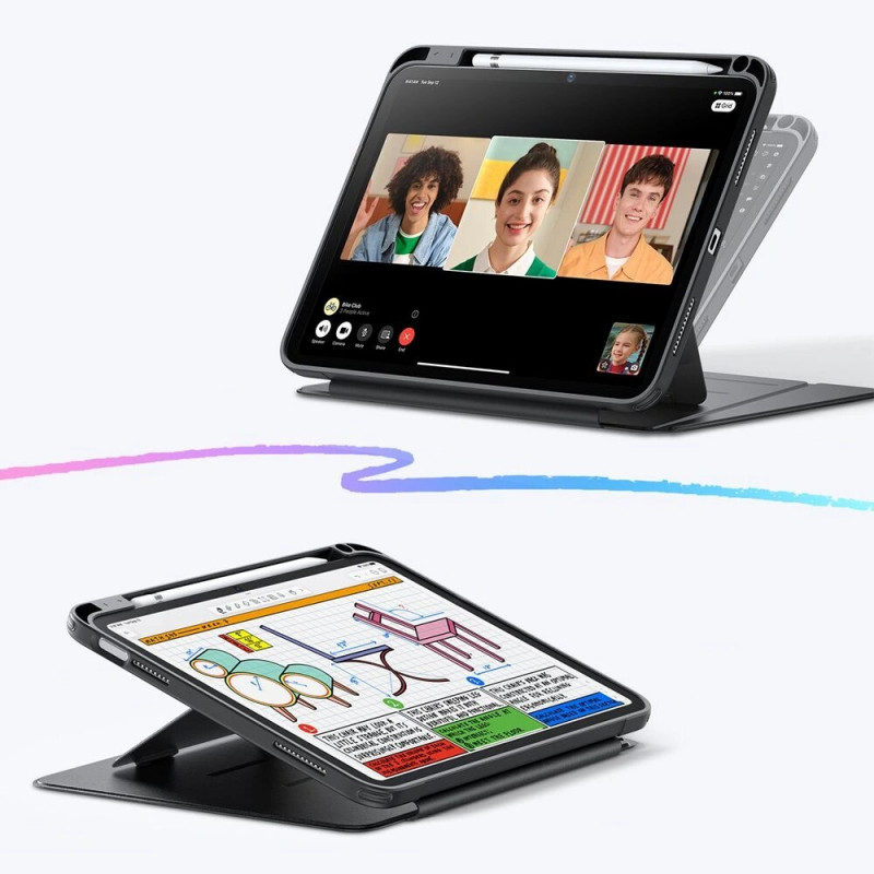 Custodia Flip Hybrid ESR per Apple iPad 10.9" 2022 (10ª gen.) / iPad 11" 2025 (11ª gen.), nera