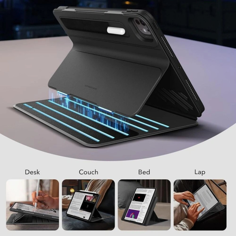 Custodia flip ibrida ESR per Apple iPad Pro 13" 2024/2025, ESR952, nero