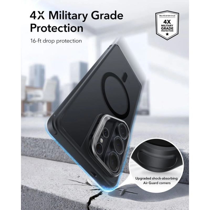 Custodia ESR Classic Hybrid Kickstand MagSafe per Samsung Galaxy S26 Ultra, nero opaco