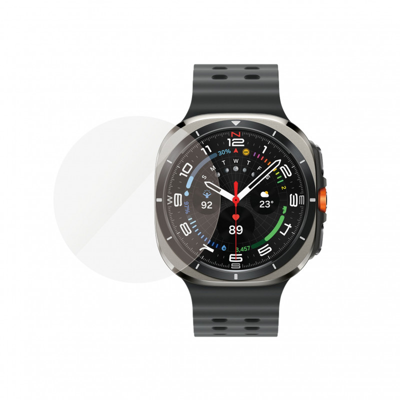 Proteggi schermo in vetro temperato PanzerGlass per Samsung Galaxy Watch Ultra2 47 mm, trasparente