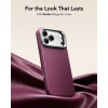 Custodia ESR Leather Kickstand MagSafe per Apple iPhone 17 Pro / 18 Pro, bordeaux scuro